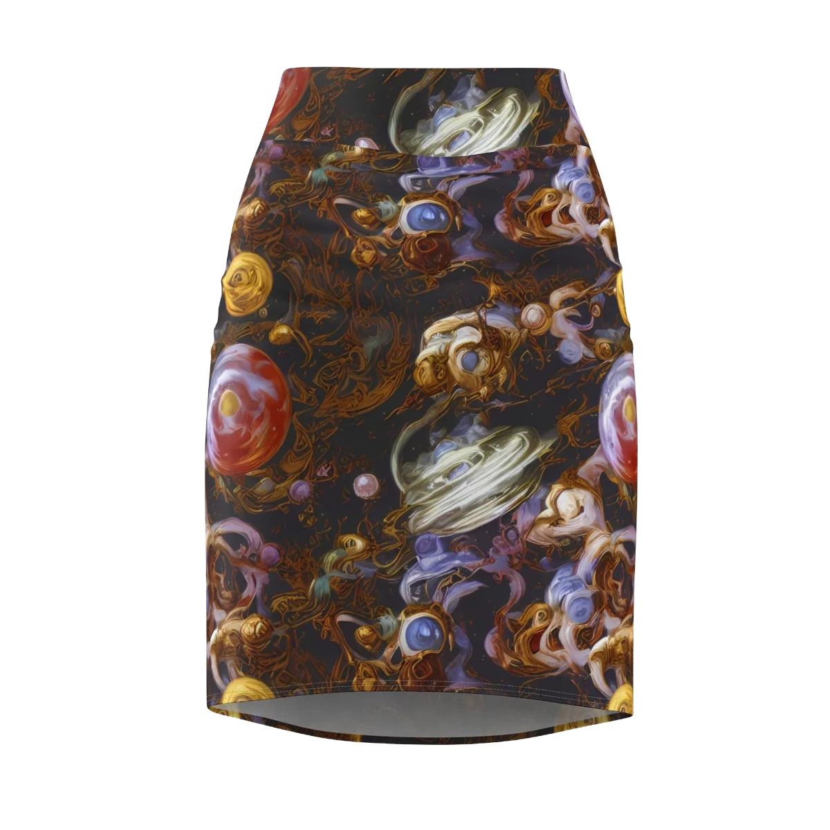 Bloemaert's Galaxy on Pencil Skirt — Front