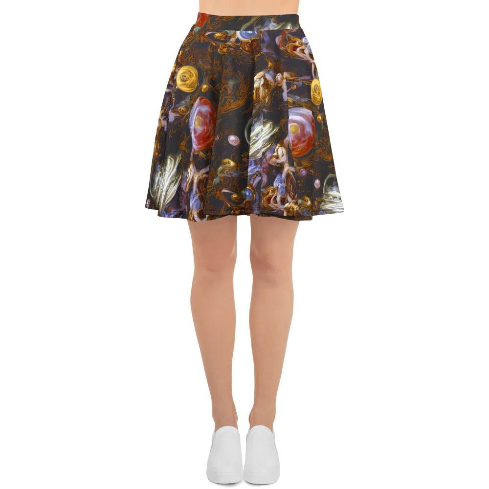 Bloemaert's Galaxy on Skater Skirt — Front
