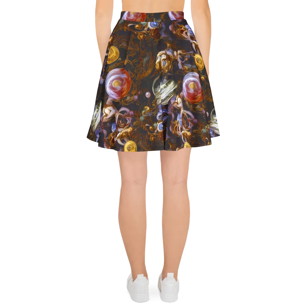 Bloemaert's Galaxy on Skater Skirt — Back