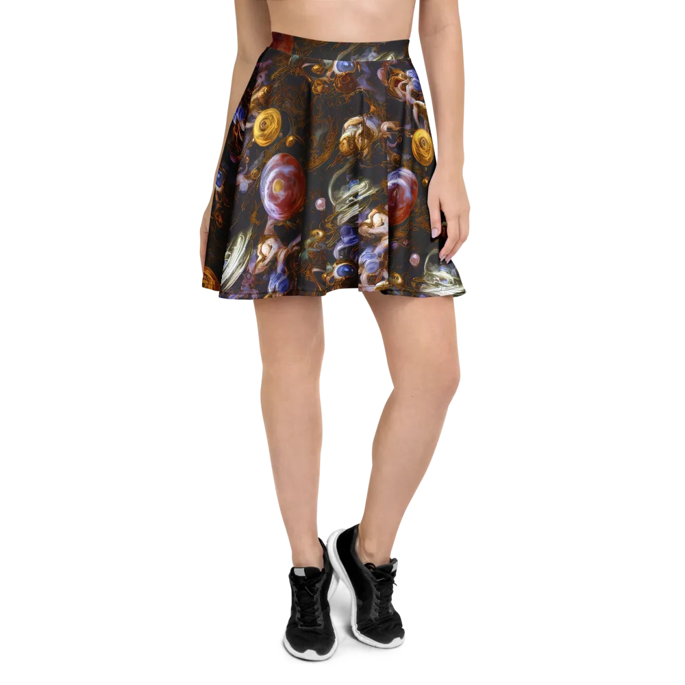 Bloemaert's Galaxy on Skater Skirt — Front