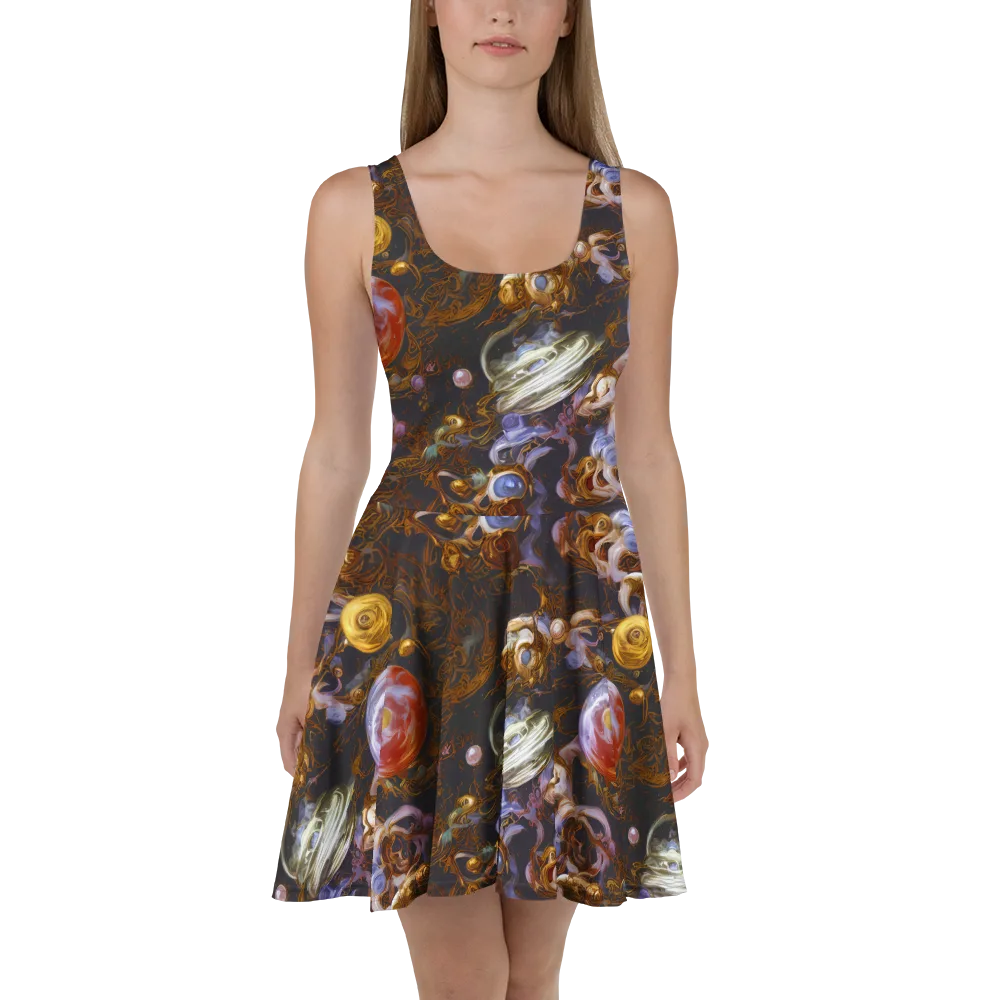Bloemaert's Galaxy on Skater Dress — Front