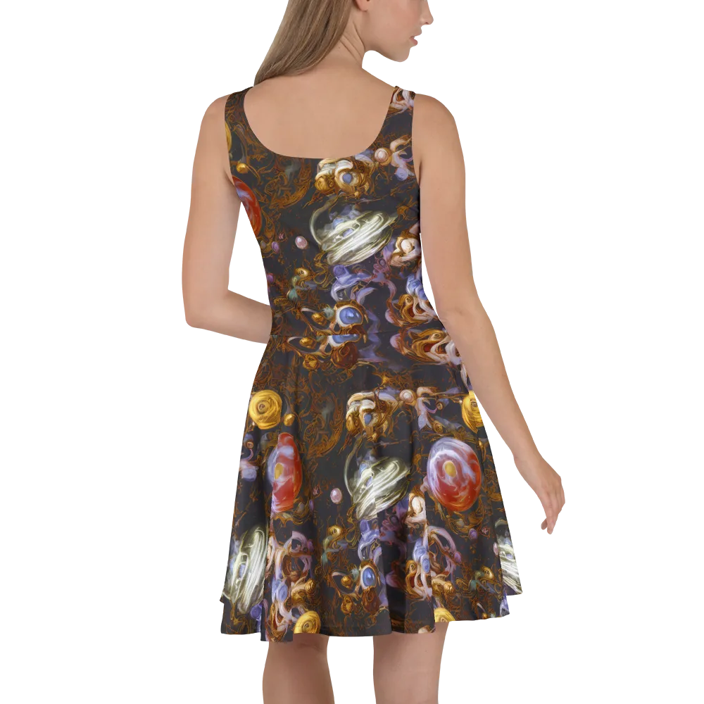 Bloemaert's Galaxy on Skater Dress — Back