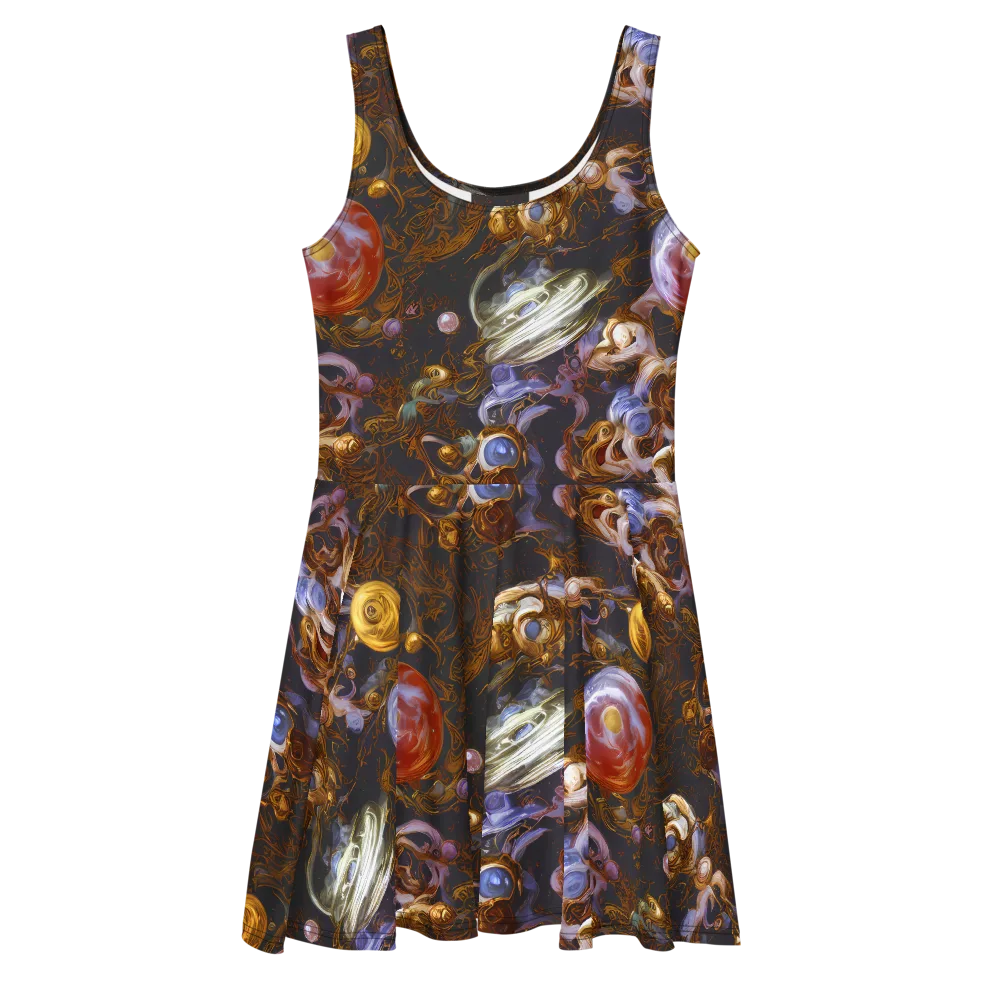 Bloemaert's Galaxy on Skater Dress — Front