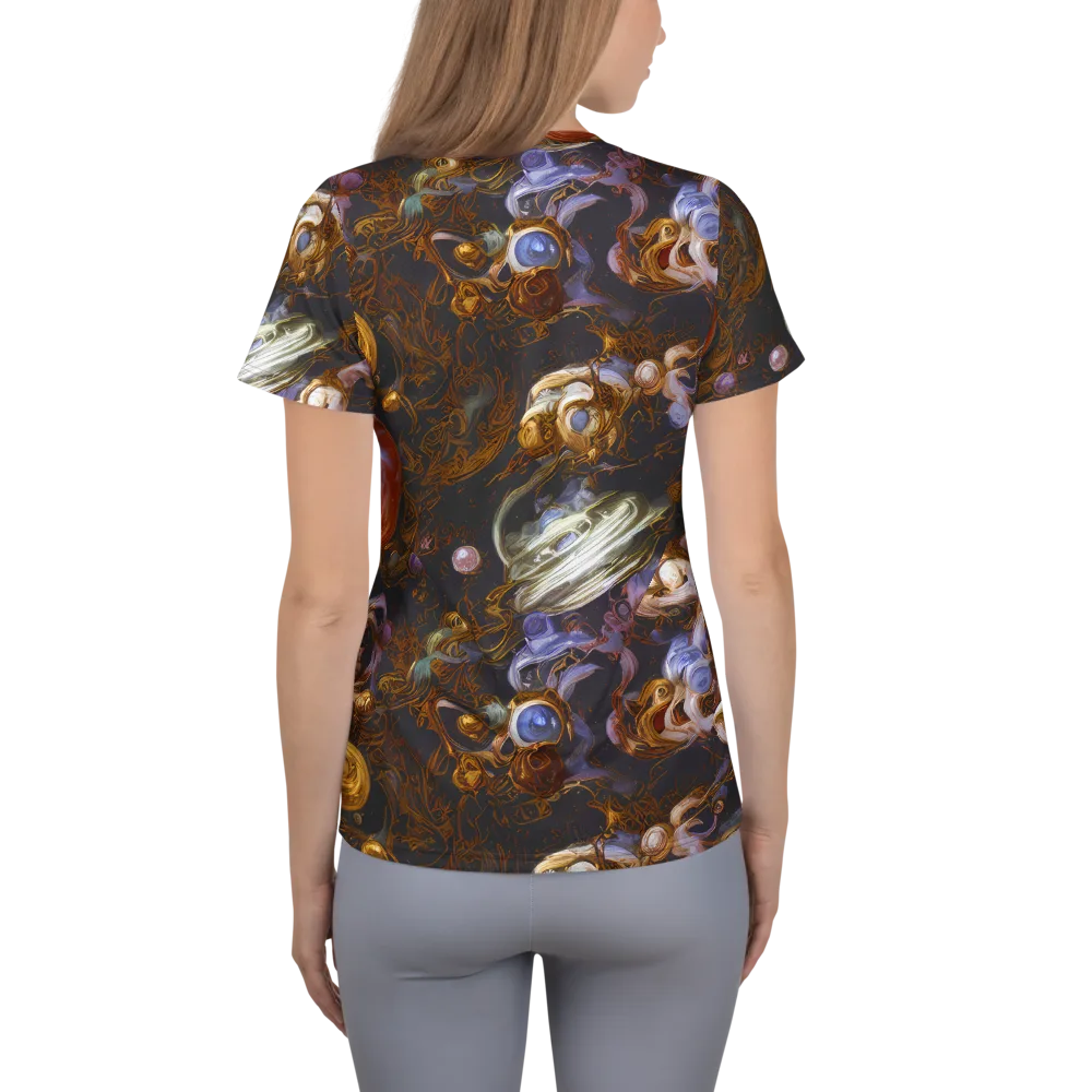 Bloemaert's Galaxy on Women's Athletic T-Shirt — Back