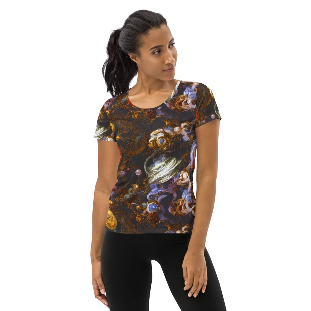 Bloemaert's Galaxy on Women's Athletic T-Shirt — Front