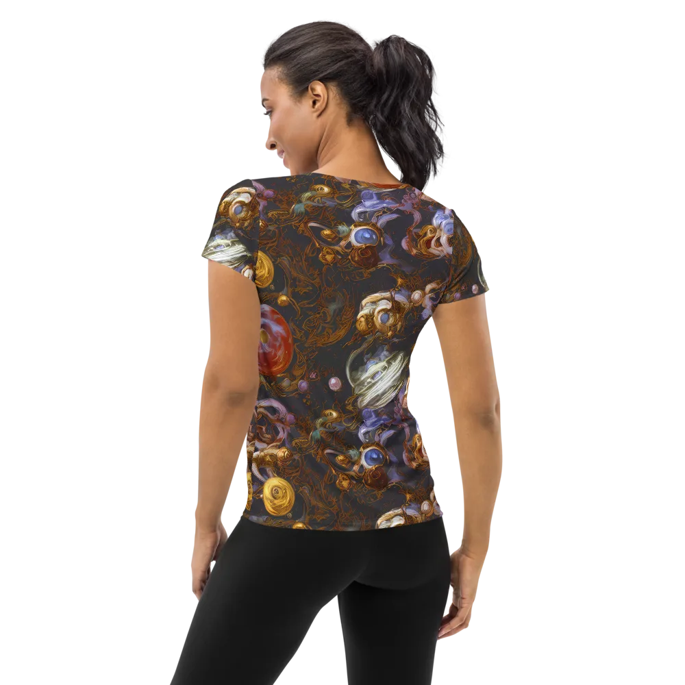 Bloemaert's Galaxy on Women's Athletic T-Shirt — Back