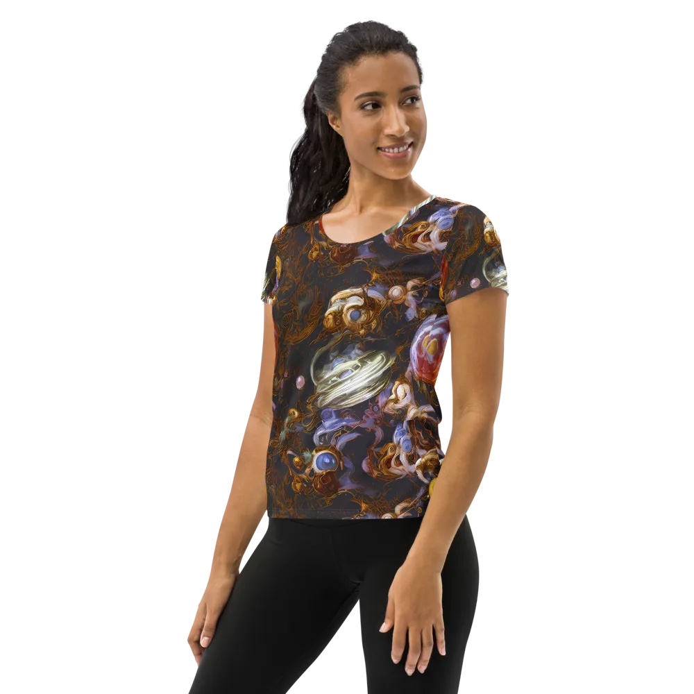 Bloemaert's Galaxy on Women's Athletic T-Shirt — Left
