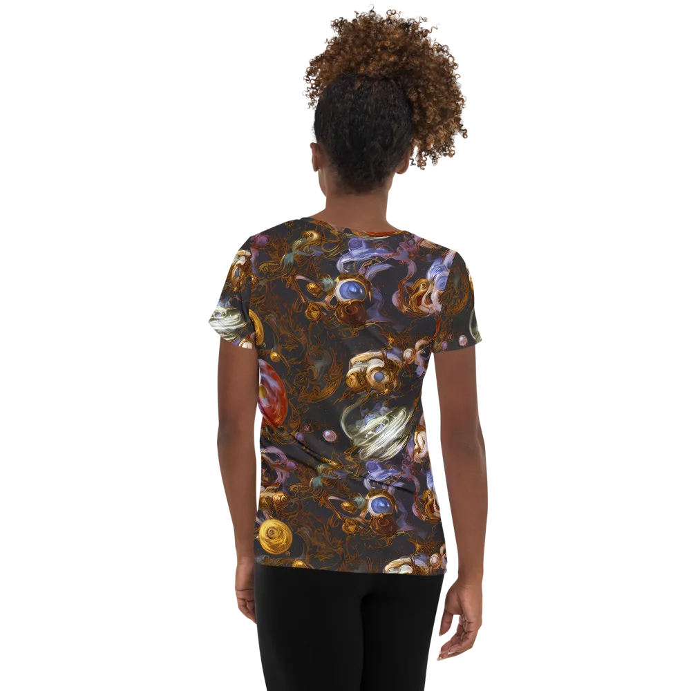 Bloemaert's Galaxy on Women's Athletic T-Shirt — Back