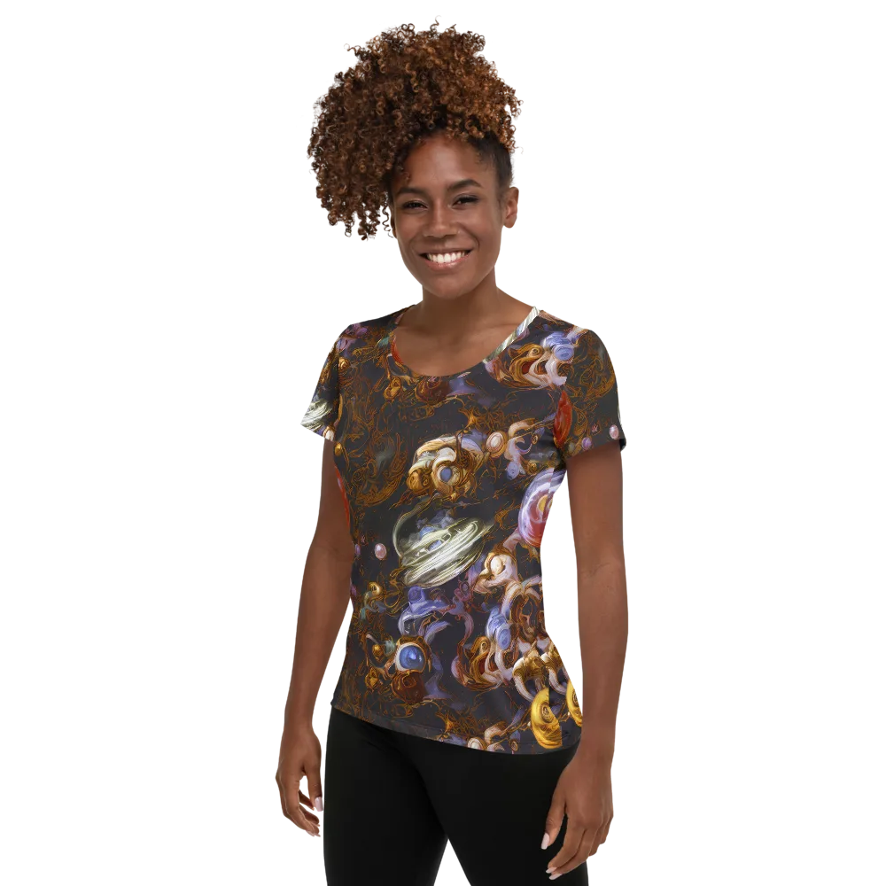 Bloemaert's Galaxy on Women's Athletic T-Shirt — Left