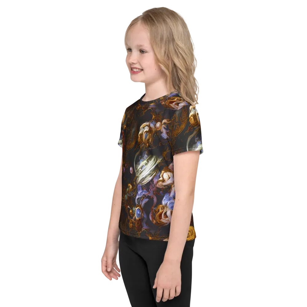 Bloemaert's Galaxy on Kids Crew Neck T-Shirt — Left
