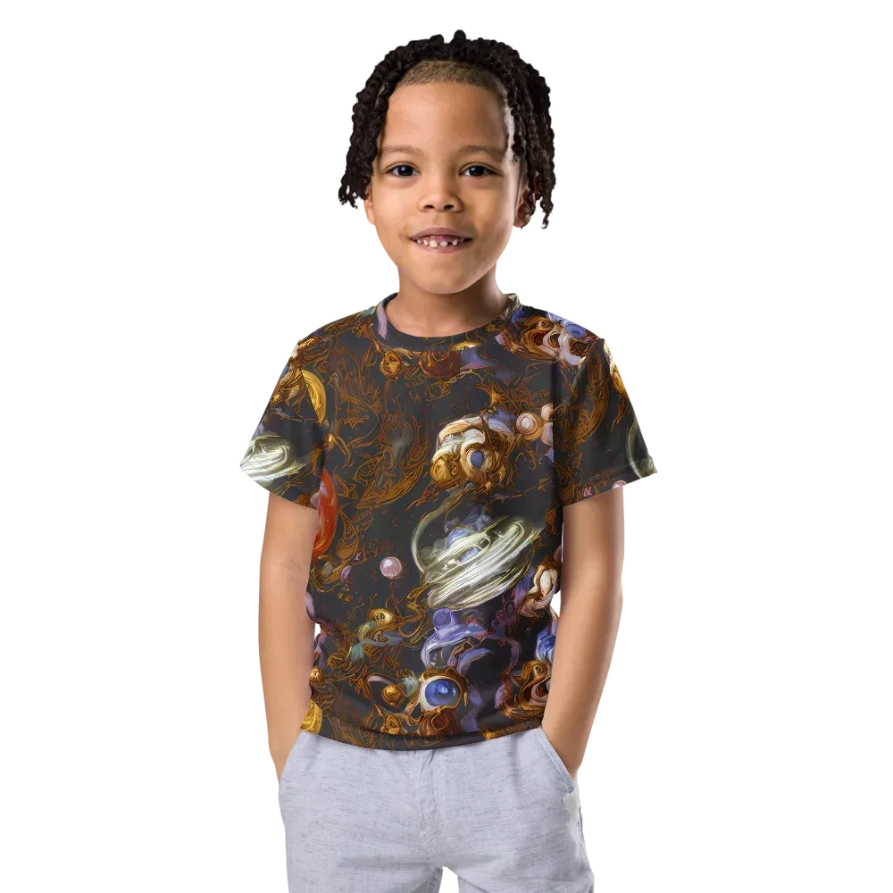Bloemaert's Galaxy on Kids Crew Neck T-Shirt — Front