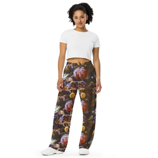 Bloemaert's Galaxy on a Wide-Leg Pants