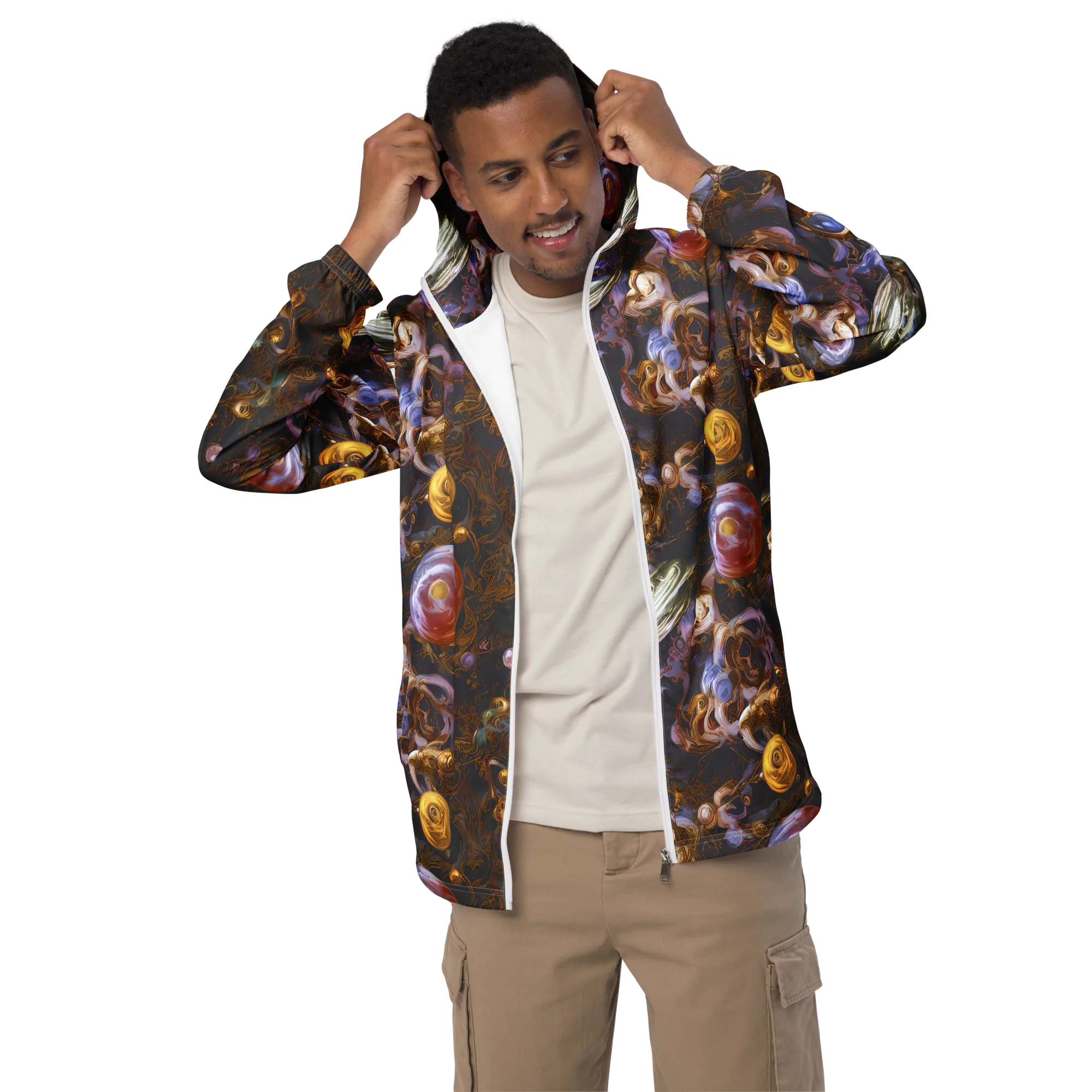 Bloemaert's Galaxy on Men's Windbreaker — Front