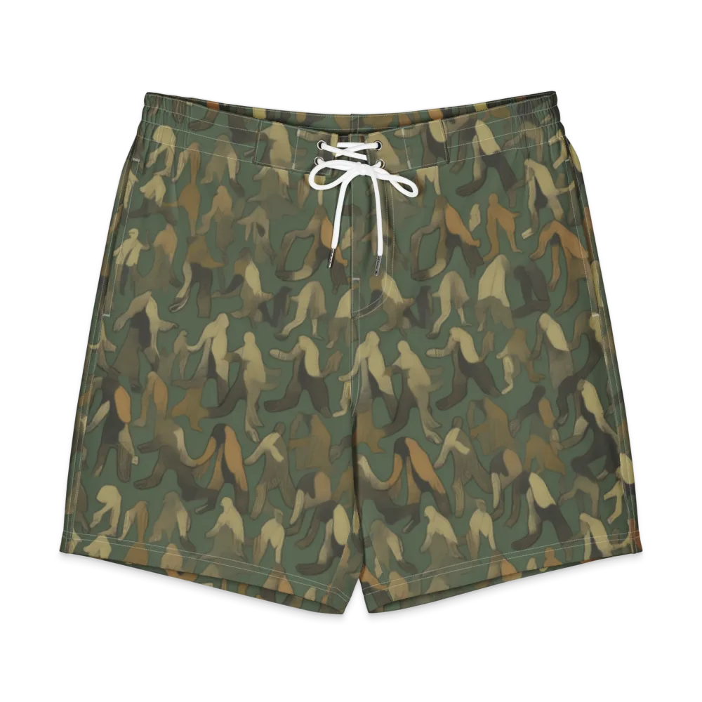 Moss Figures on Men's Board Shorts — Front