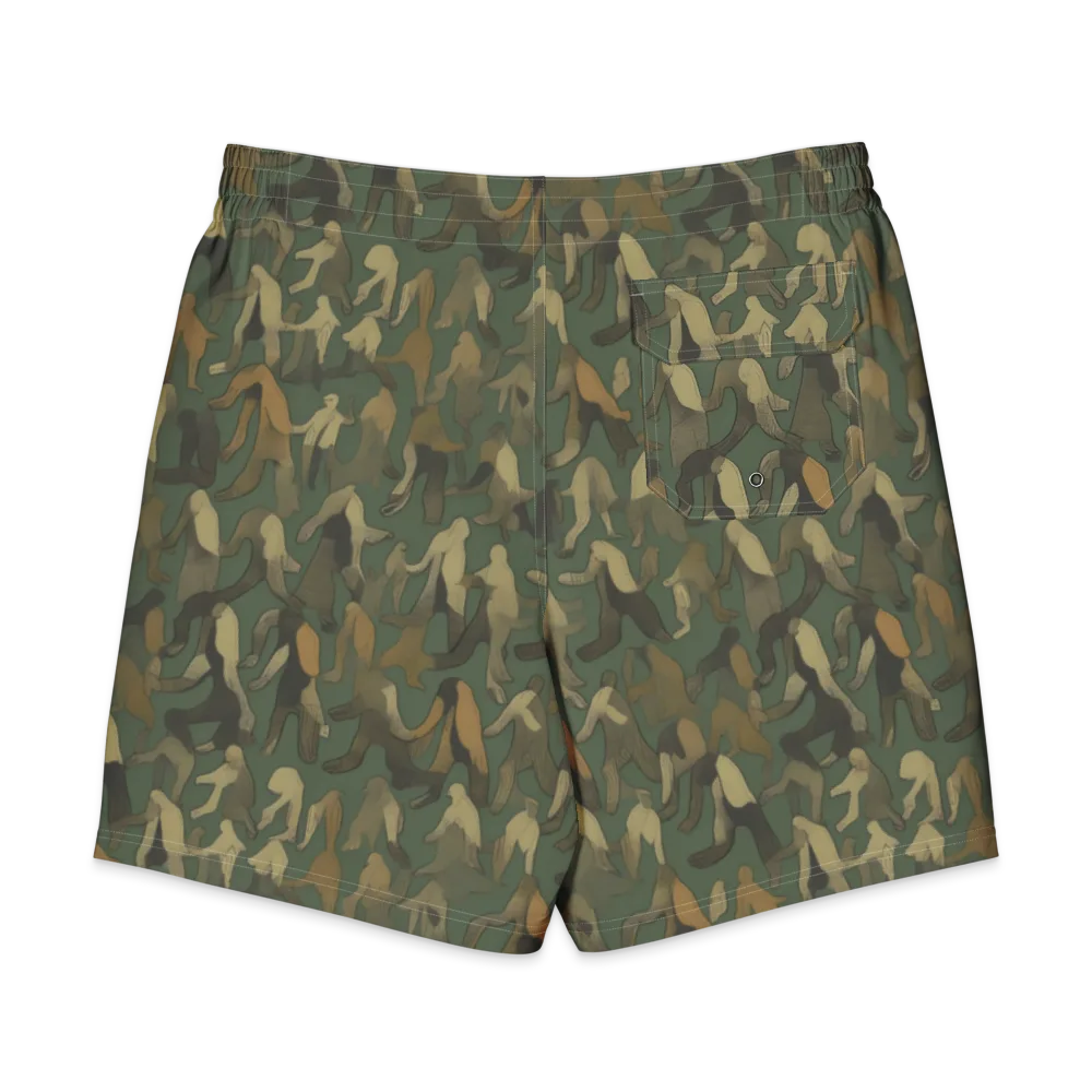 Moss Figures on Men's Board Shorts — Back