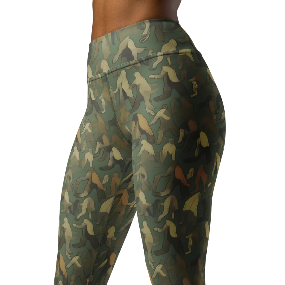 Moss Figures on Yoga Leggings — Left Front