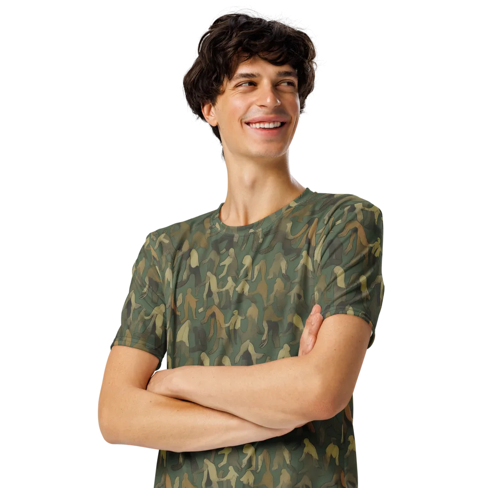 Moss Figures on Men's Crew Neck T-Shirt — Left Front