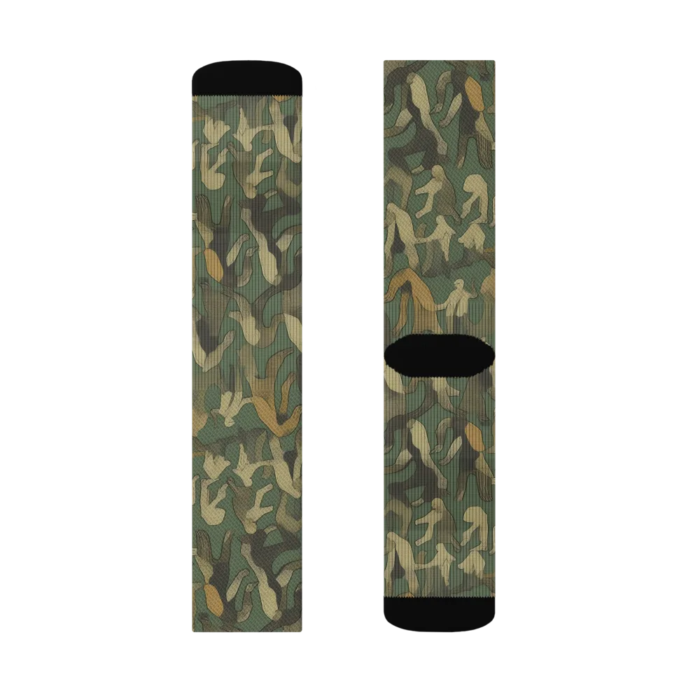 Moss Figures on Socks — Left Sock