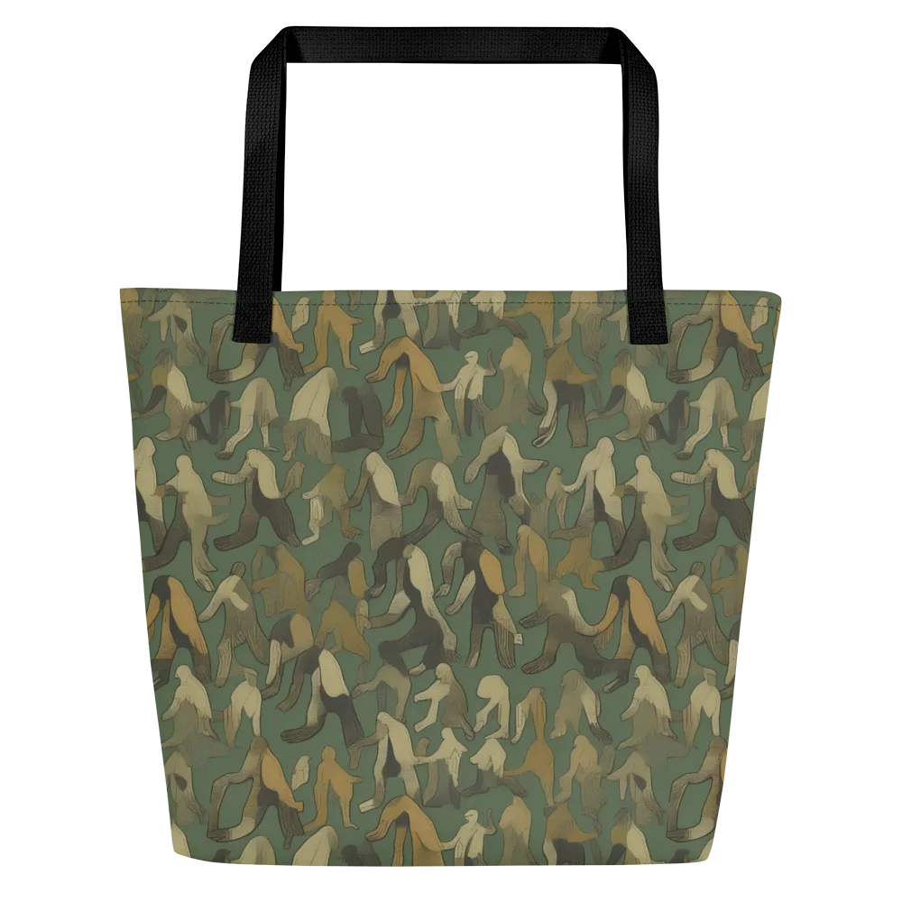 Moss Figures on Large Tote Bag W/ Pocket — Front