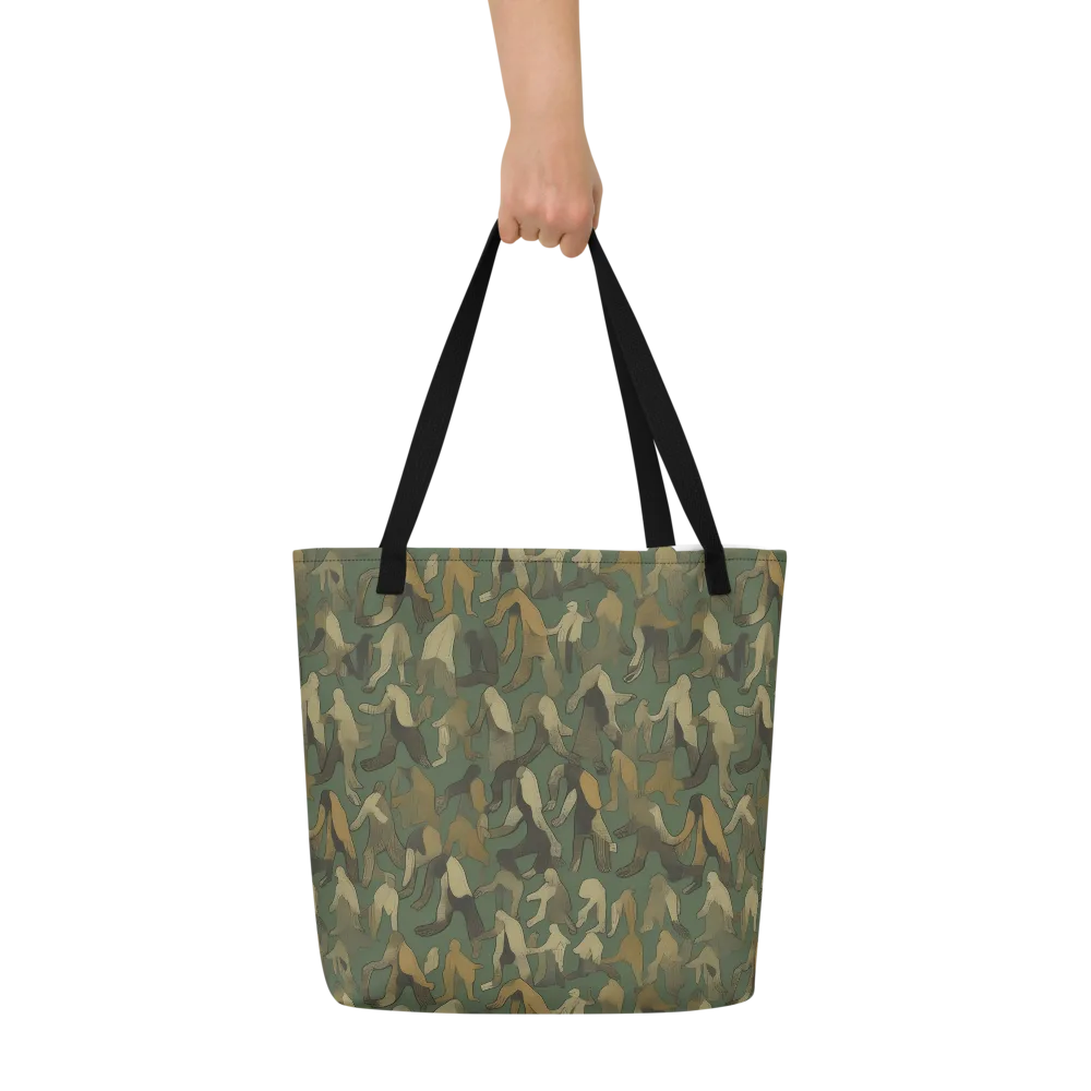 Moss Figures on Large Tote Bag W/ Pocket — Front