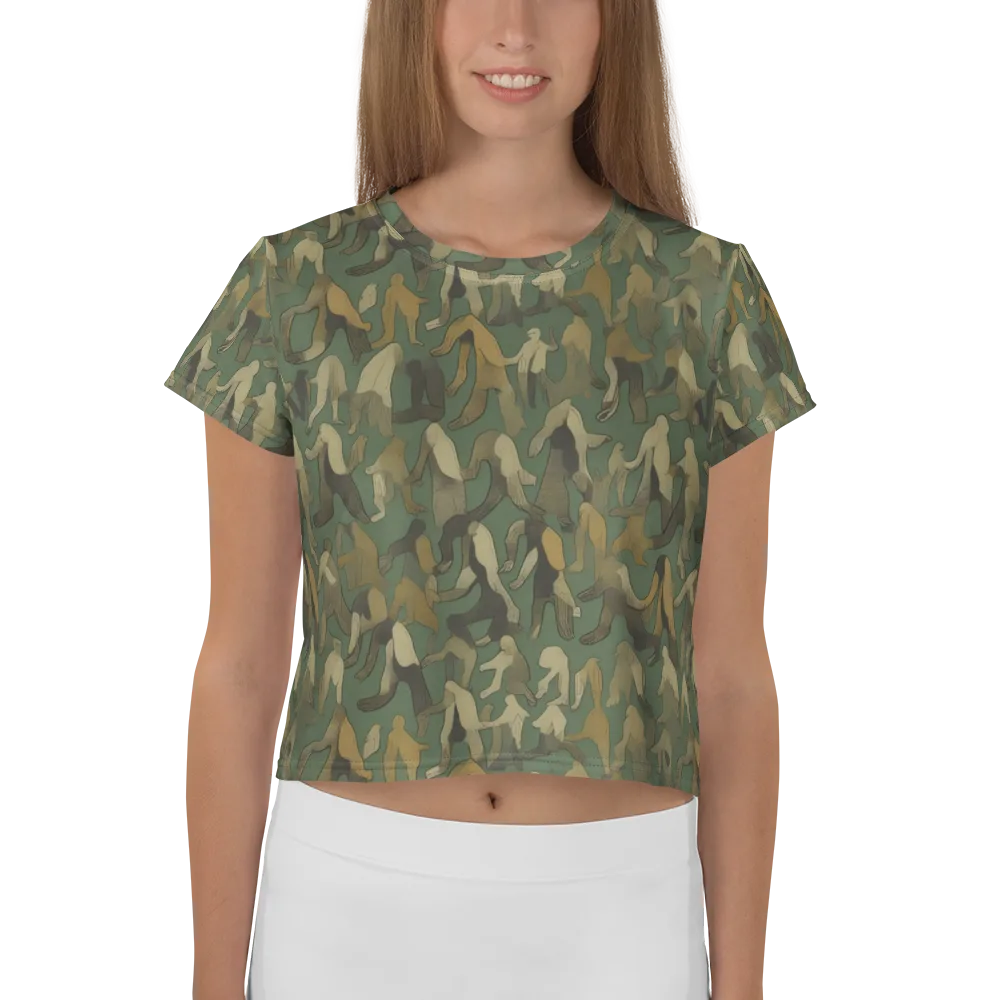 Moss Figures on Crop Tee — Front
