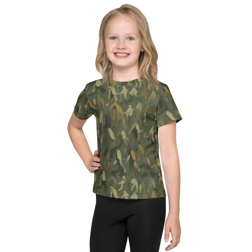 Moss Figures on a Kids Crew Neck T-Shirt