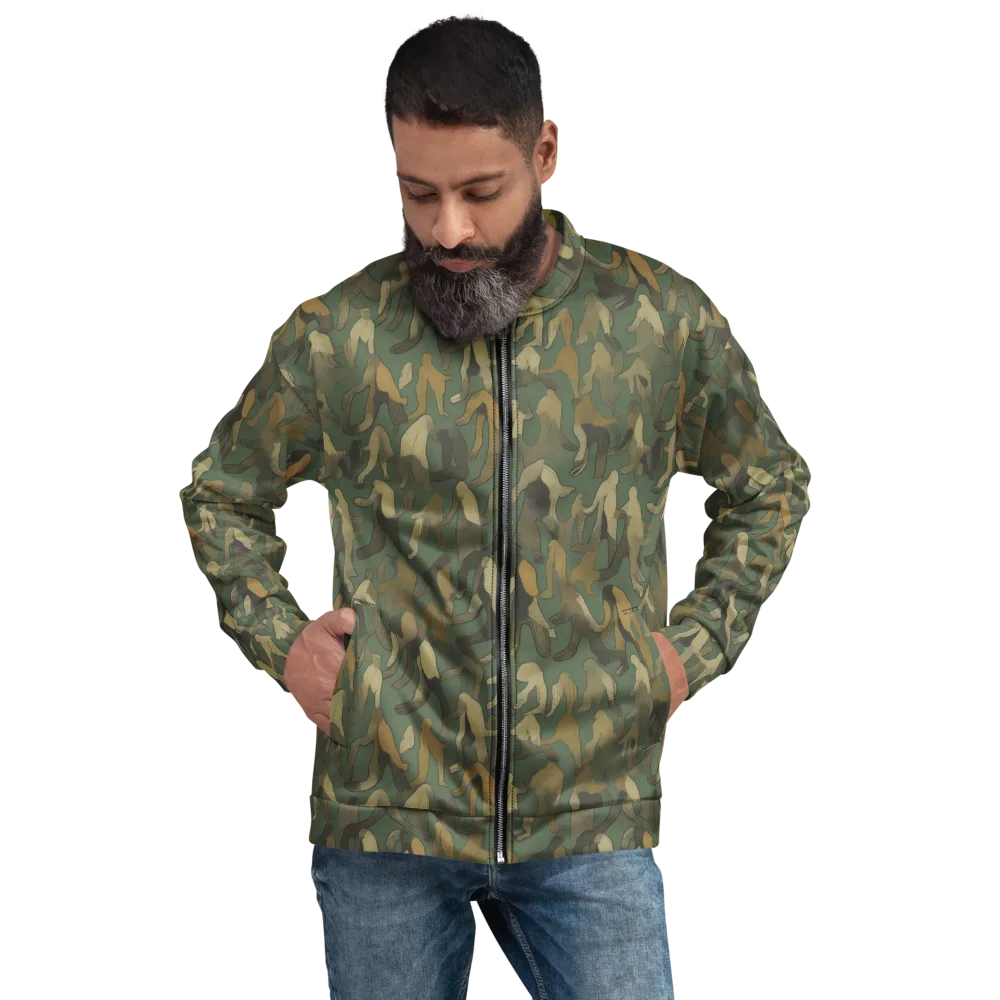 Moss Figures on Bomber Jacket — Front