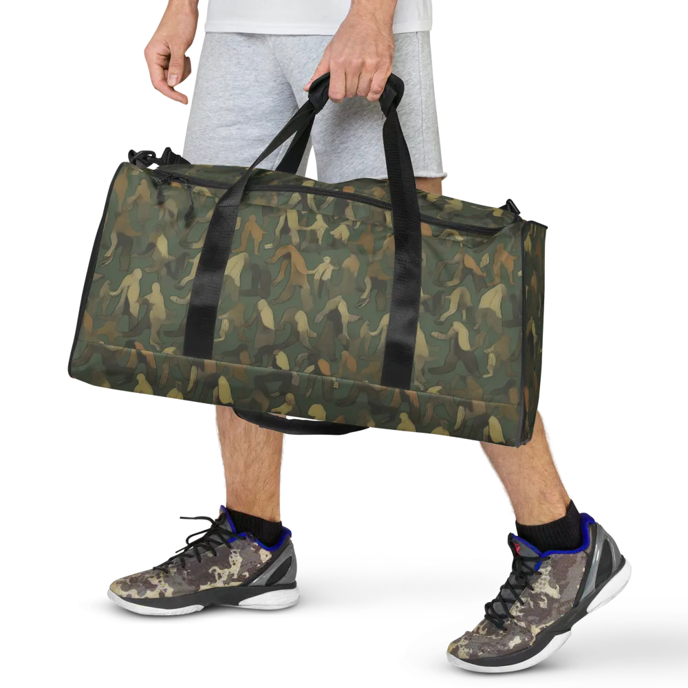 Moss Figures on Duffle Bag — Front