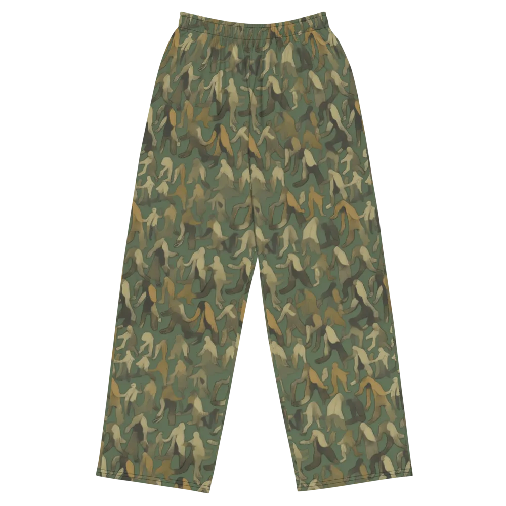 Moss Figures on Wide-Leg Pants — Front