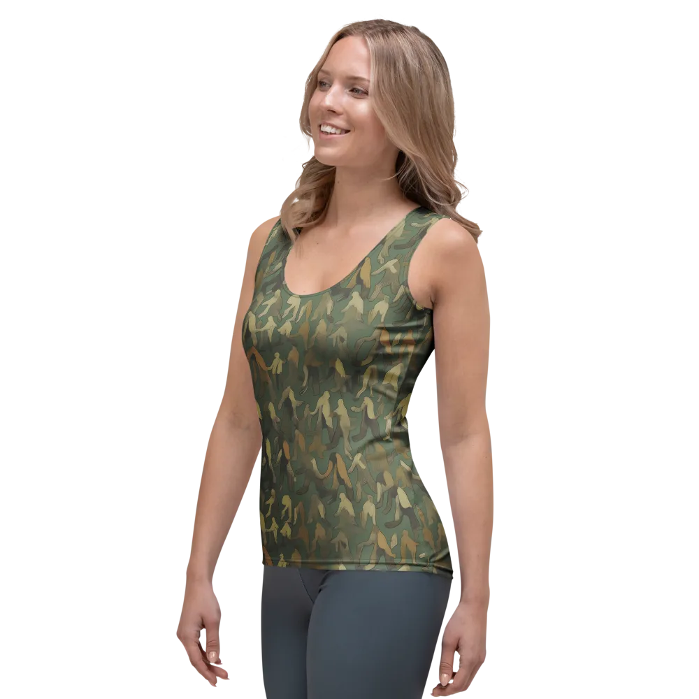 Moss Figures on Women's Tank Top — Left Front