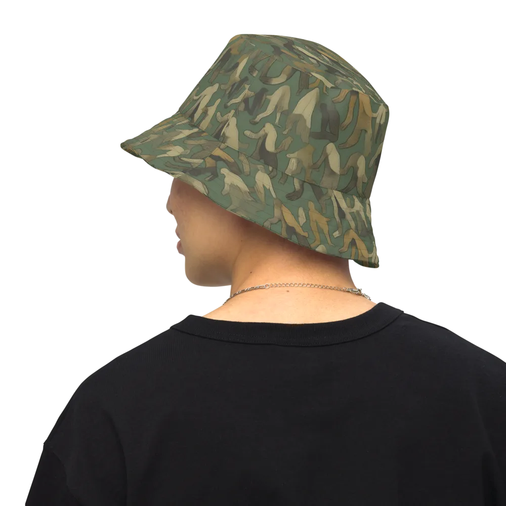 Moss Figures on Reversible Bucket Hat — Back Inside