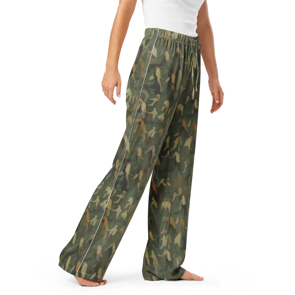 Moss Figures on Women's Pajama Pants — Right Front