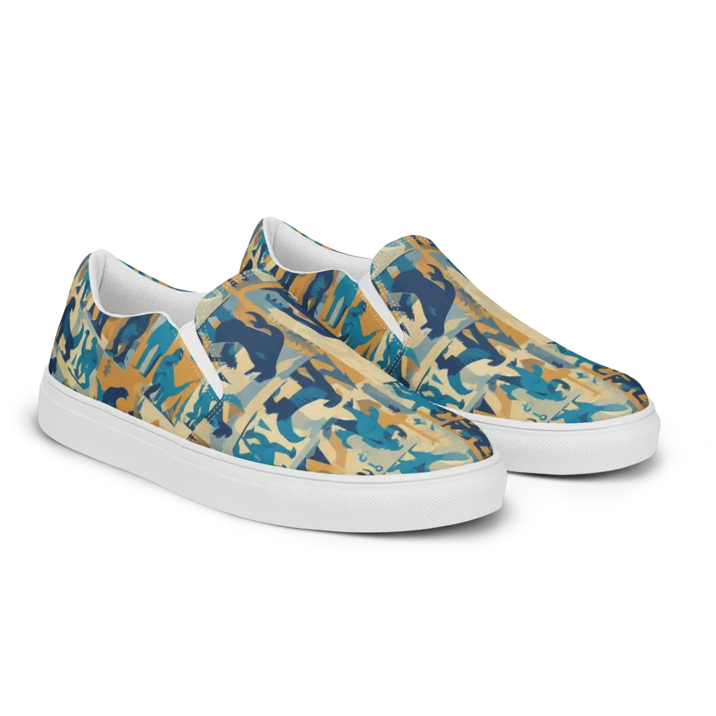 Mythic Menagerie on Men's Slip-On Canvas Shoes — Right Front