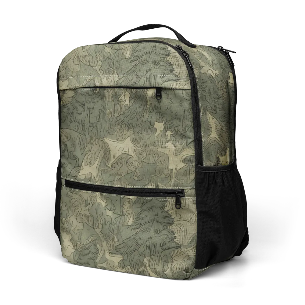 Mosswood Reverie on Utility Backpack — Left Front