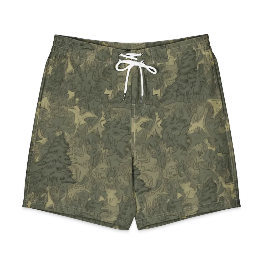 Mosswood Reverie on Men's Board Shorts — Front