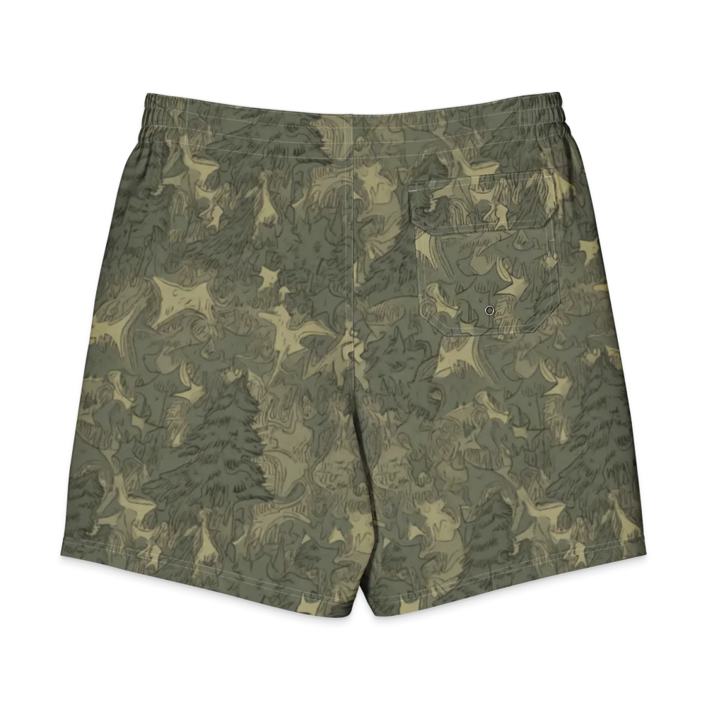 Mosswood Reverie on Men's Board Shorts — Back