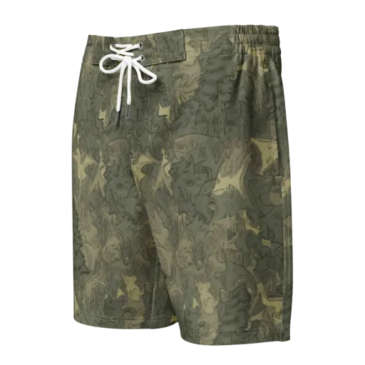Mosswood Reverie on a Men's Board Shorts