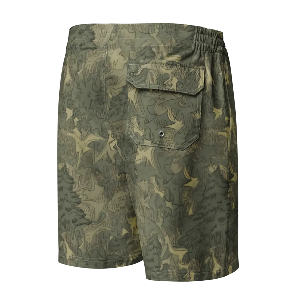 Mosswood Reverie on Men's Board Shorts — Back