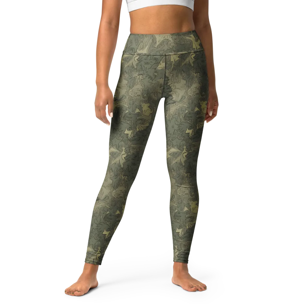 Mosswood Reverie on Yoga Leggings — Front