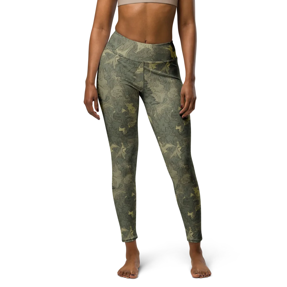 Mosswood Reverie on Yoga Leggings — Front