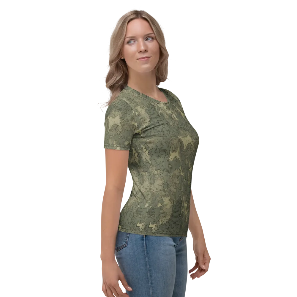 Mosswood Reverie on Women's Crew Neck T-Shirt — Right