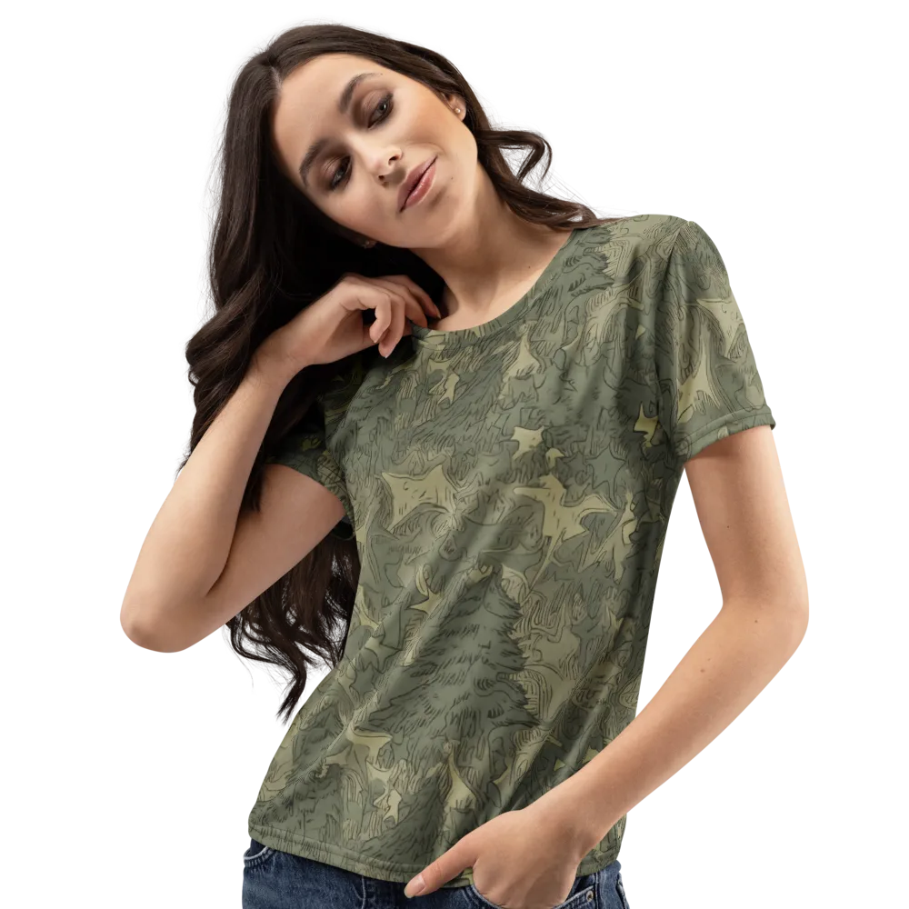 Mosswood Reverie on Women's Crew Neck T-Shirt — Left Front