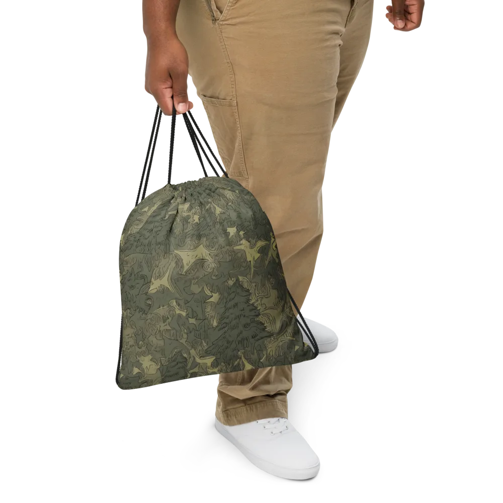 Mosswood Reverie on Drawstring Bag — Front