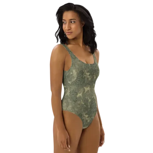 Mosswood Reverie on a One-Piece Swimsuit