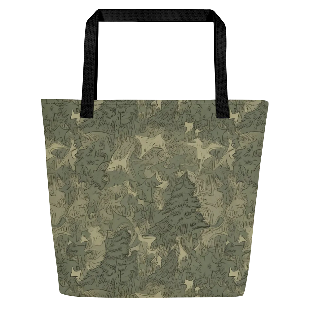 Mosswood Reverie on Large Tote Bag W/ Pocket — Front