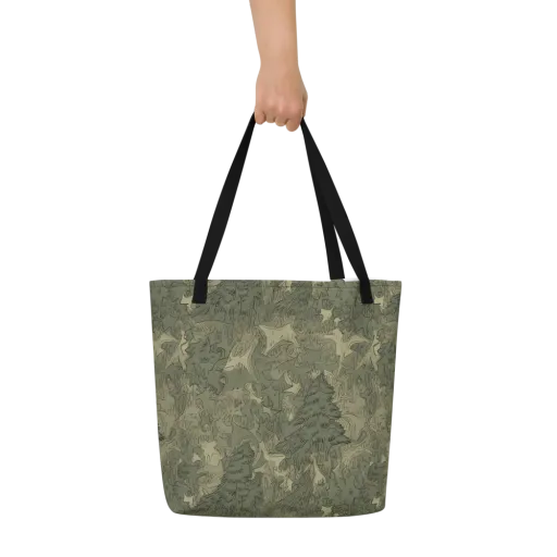 Mosswood Reverie on a Large Tote Bag W/ Pocket