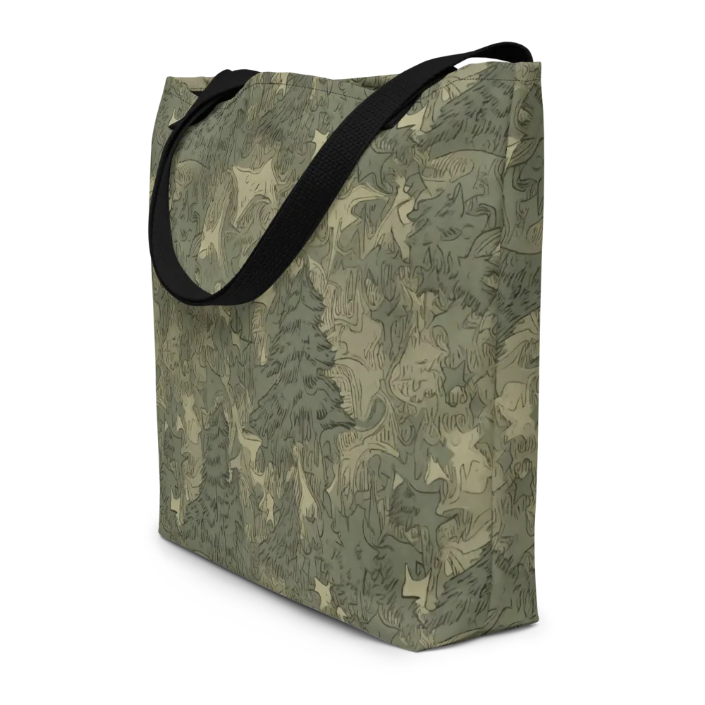 Mosswood Reverie on Large Tote Bag W/ Pocket — Front