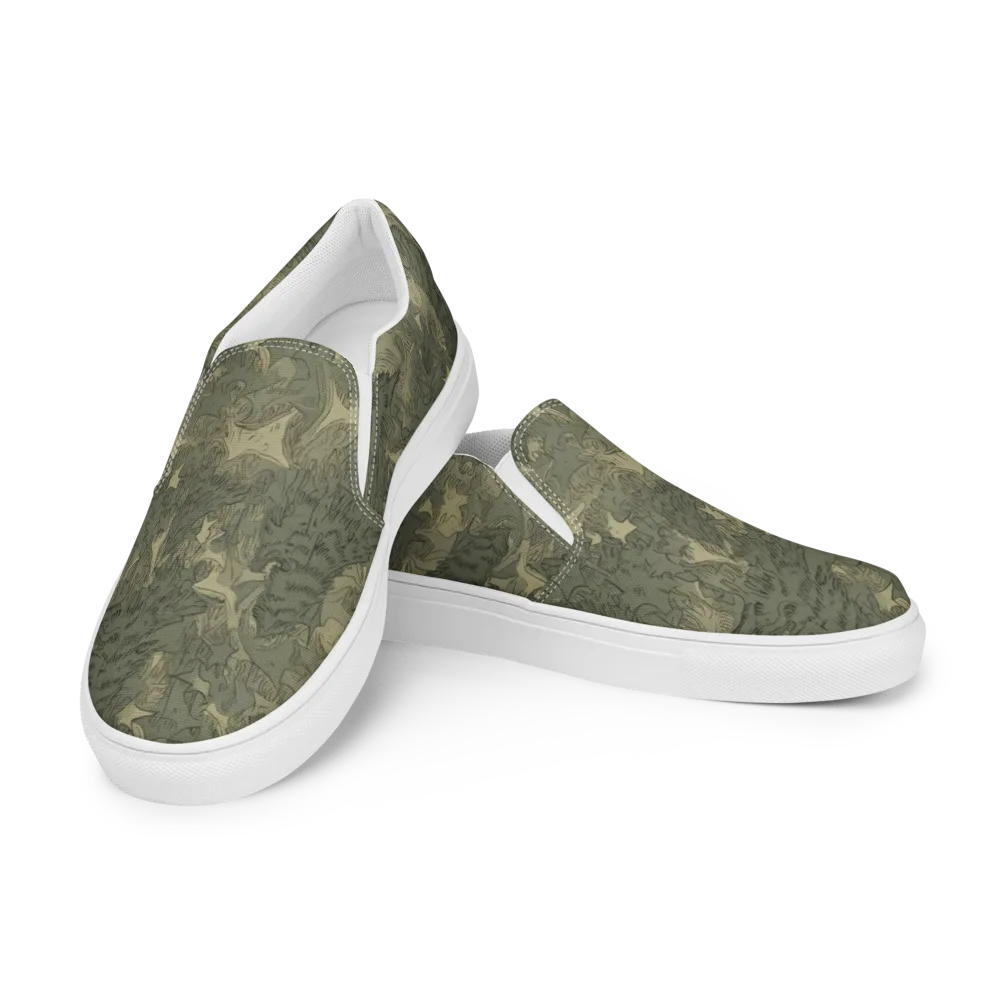 Mosswood Reverie on Women's Slip-On Canvas Shoes — Left Front