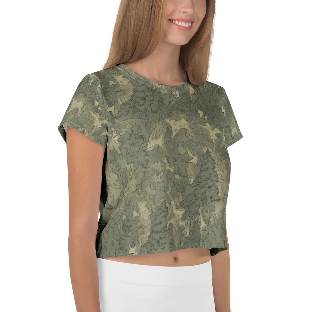Mosswood Reverie on Crop Tee — Right