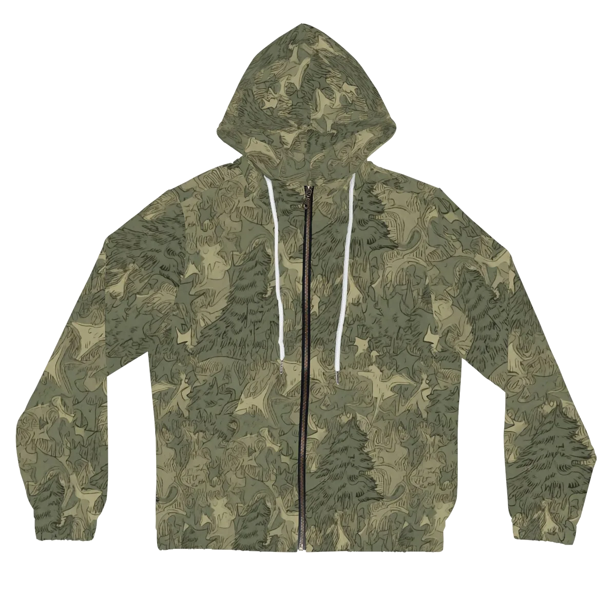 Mosswood Reverie on Women's Full-Zip Hoodie — Front
